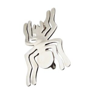 Vintage Nazca Lines Petroglyph Spider Sterling Silver Pin & Pendant, Signed